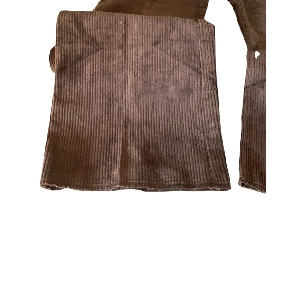 Jordache Vintage Chocolate Brown 100%‎ Cotton Corduroy Pants NWT 33 Long